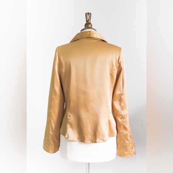 Vintage 1990s Harley Davidson Satin Blouse • M - Picture 6 of 10